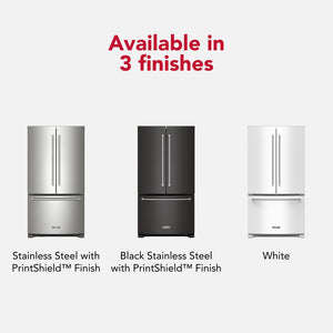 KitchenAid Counter-Depth 20-cu ft 3 -Door French Door Refrigerator with Ice Maker ( White ) ENERGY STAR Certified