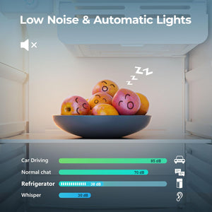 Euhomy  4.4 cu. ft. Black Mini Refrigerator with Freezer