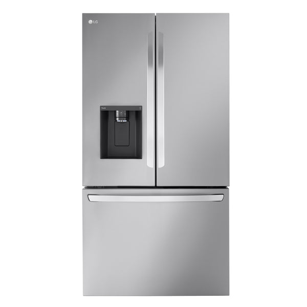 LG Counter-Depth MAX 25.5-cu ft 3 -Door Smart Compatible French Door Refrigerator with Dual Ice Maker with Water and Ice Dispenser ( PrintProof Stainless Steel ) ENERGY STAR Certified