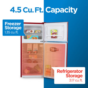 Commercial Cool 4.5-cu ft Mini Fridge with Freezer ( Red )