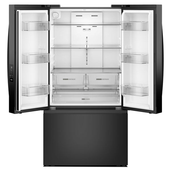 Whirlpool Standard-Depth 31-cu ft 3 -Door French Door Refrigerator with Ice Maker with Water Dispenser ( Black ) ENERGY STAR Certified