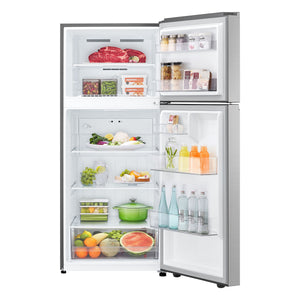 LG 17.5-cu ft Top-Freezer Refrigerator ( PrintProof Stainless Steel ) Garage Ready ENERGY STAR Certified