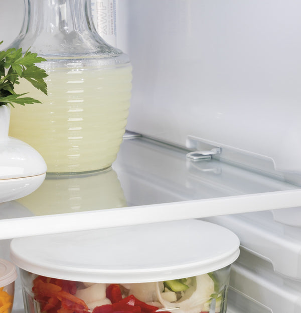 GE 21.8-cu ft Counter-Depth Side-by-Side Refrigerator with Ice Maker ,Water and Ice Dispenser ( Stainless Steel )