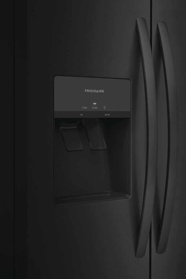 Frigidaire 25.6-cu ft Side-by-Side Refrigerator with Ice Maker ,Water and Ice Dispenser ( Black ) ENERGY STAR Certified