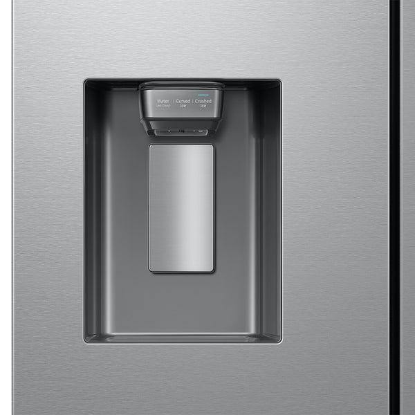 Samsung Counter-Depth Mega Capacity 25.5-cu ft 3 -Door Smart Compatible French Door Refrigerator with Ice Maker with Water and Ice Dispenser ( Fingerprint Resistant Stainless Steel ) ENERGY STAR Certified