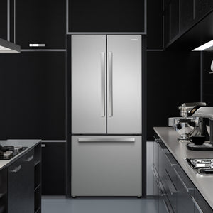 Cosmo Counter-Depth 17.5-cu ft 3 -Door French Door Refrigerator with Ice Maker ( Stainless Steel ) ENERGY STAR Certified