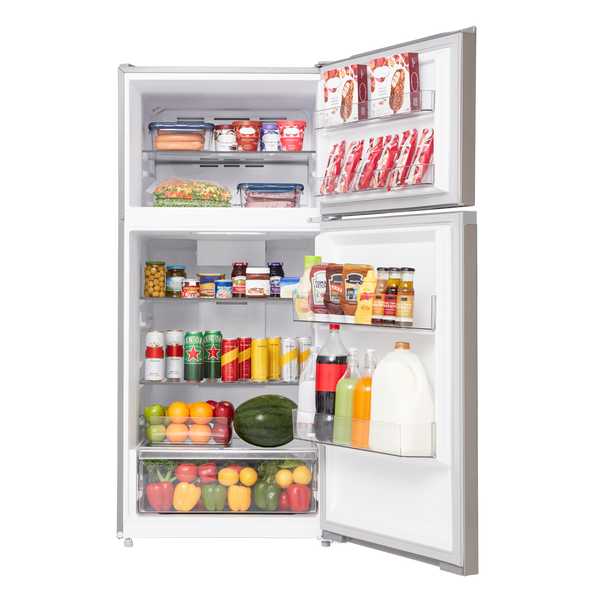 Midea Fingerprint Resistant 14.2-cu ft Counter-Depth Top-Freezer Refrigerator ( White ) Garage Ready ENERGY STAR Certified