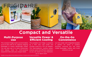 Frigidaire Built-in Bluetooth Speaker 0.3-cu ft Mini Fridge ( Yellow ) Garage Ready