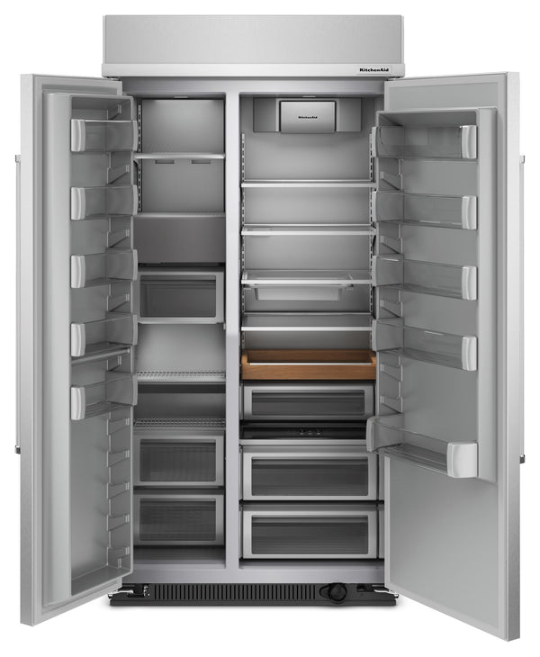 KitchenAid 25.5-cu ft Counter-Depth Side-by-Side Refrigerator Built-In ( Stainless Steel with PrintShield Finish )