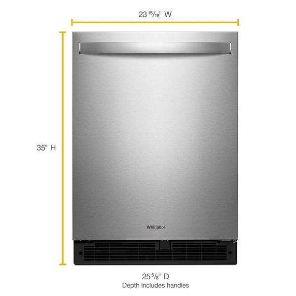 Whirlpool 5.1000-cu ft Built-In Mini Fridge ( Stainless steel ) ENERGY STAR