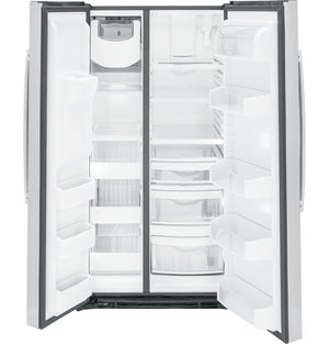GE Profile 21.9-cu ft Counter-Depth Side-by-Side Refrigerator with Ice Maker ,Water and Ice Dispenser ( Stainless Steel )