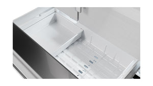 Sharp Counter-Depth 22.5-cu ft 4 -Door French Door Refrigerator with Ice Maker ( Stainless steel ) ENERGY STAR Certified