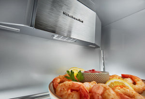 KitchenAid 25.5-cu ft Counter-Depth Side-by-Side Refrigerator Built-In ( Black Stainless Steel with PrintShield Finish )