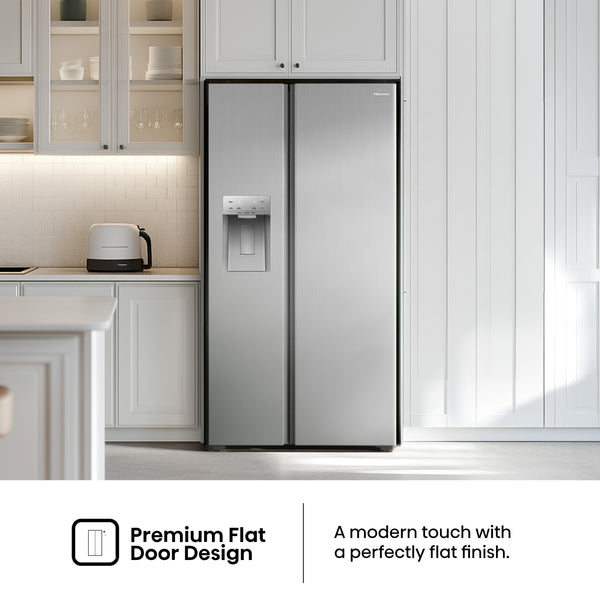 Hisense 29.1-cu ft Side-by-Side Refrigerator with Ice Maker ,Water and Ice Dispenser ( Stainless steel )