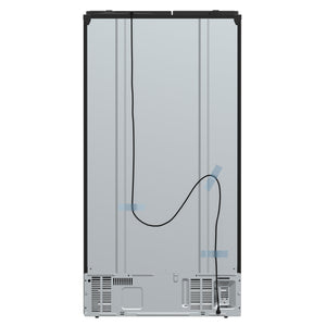 FORNO Salerno 20-cu ft Counter-Depth Side-by-Side Refrigerator with Ice Maker ,Water and Ice Dispenser ( Black ) ENERGY STAR Certified