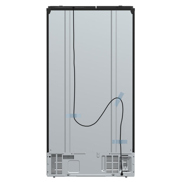 FORNO Salerno 20-cu ft Counter-Depth Side-by-Side Refrigerator with Ice Maker ,Water and Ice Dispenser ( Black ) ENERGY STAR Certified