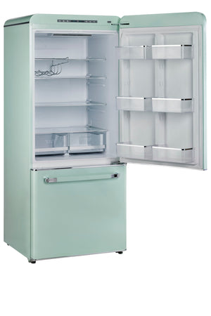 UNIQUE Classic Retro 17.7-cu ft Counter-Depth Bottom-Freezer Refrigerator with Ice Maker ( Summer Mint Green ) ENERGY STAR Certified