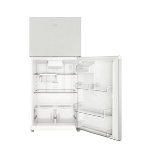 Midea Fingerprint Resistant 20.5-cu ft Top-Freezer Refrigerator ( White ) Garage Ready ENERGY STAR Certified