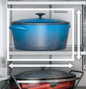 GE Counter-Depth 20.6-cu ft 3 -Door French Door Refrigerator with Ice Maker with Water and Ice Dispenser ( Stainless Steel ) ENERGY STAR Certified