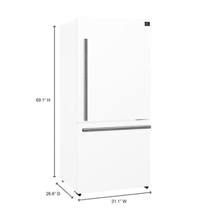 FORNO Espresso 17.2-cu ft Counter-Depth Bottom-Freezer Refrigerator White ) ENERGY STAR Certified