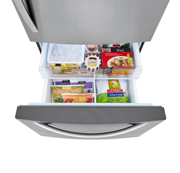 LG 25.5-cu ft Standard-Depth Bottom-Freezer Refrigerator with Ice Maker ( PrintProof Stainless Steel ) ENERGY STAR Certified