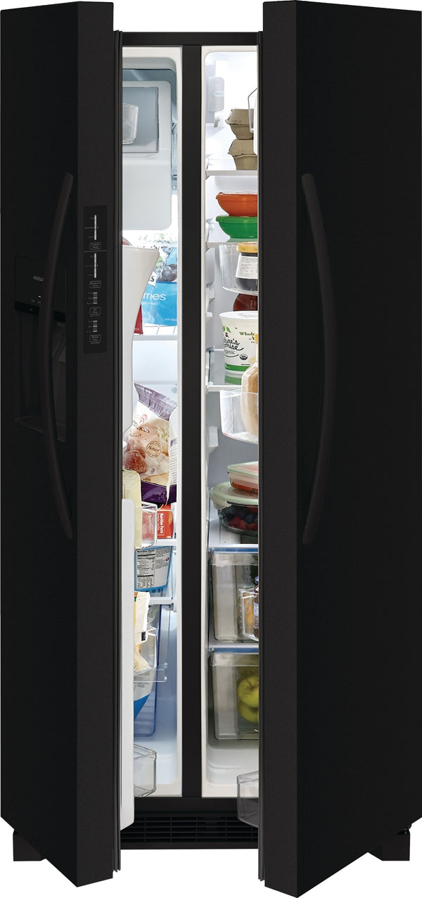 Frigidaire 22.3-cu ft Side-by-Side Refrigerator with Ice Maker ,Water and Ice Dispenser ( Black ) ENERGY STAR Certified