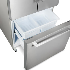 Cosmo Counter-Depth 17.5-cu ft 3 -Door French Door Refrigerator with Ice Maker ( Stainless Steel ) ENERGY STAR Certified