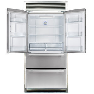 FORNO Standard-Depth Moena 19.26-cu ft 4 -Door Built-In French Door Refrigerator with Ice Maker with Ice Dispenser ( Stainless steel )