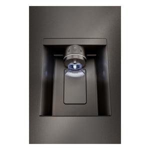 LG Counter-Depth 4 Types of Ice 25.5-cu ft 3 -Door Smart Compatible French Door Refrigerator with Dual Ice Maker with Water and Ice Dispenser ( PrintProof Black Stainless Steel ) ENERGY STAR Certified