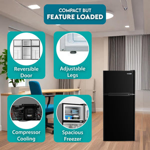 ConServ 4.5-cu ft Mini Fridge with Freezer ( Black )