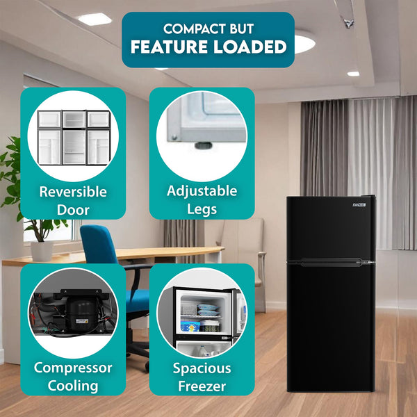 ConServ 4.5-cu ft Mini Fridge with Freezer ( Black )