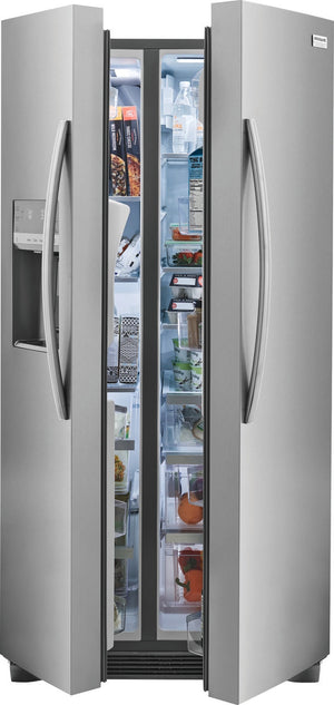Frigidaire Gallery 22.3-cu ft Side-by-Side Refrigerator with Ice Maker ,Water and Ice Dispenser ( Fingerprint Resistant Stainless Steel ) ENERGY STAR Certified