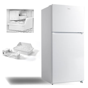 Midea Fingerprint Resistant 18.1-cu ft Top-Freezer Refrigerator ( White ) Garage Ready ENERGY STAR Certified