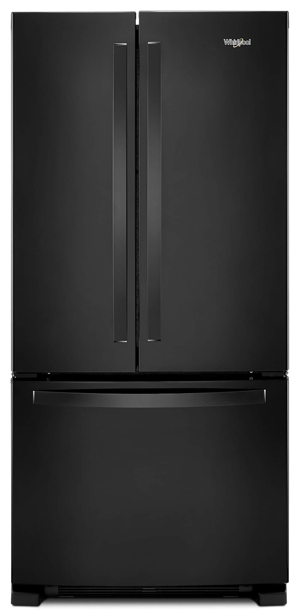 Whirlpool Standard-Depth 22.1-cu ft 3 -Door French Door Refrigerator ( Black ) ENERGY STAR Certified