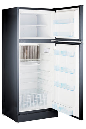 UNIQUE Off-Grid 14-cu ft Top-Freezer Refrigerator ( Black )