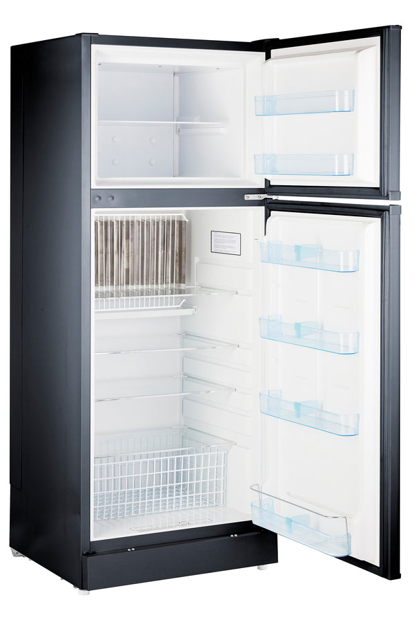 UNIQUE Off-Grid 14-cu ft Top-Freezer Refrigerator ( Black )