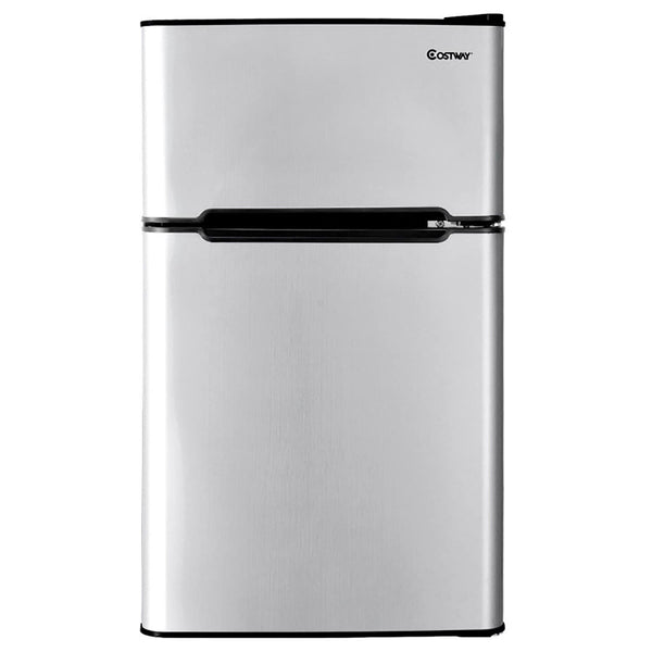 GZMR 3.2 cu ft Compact Stainless Steel Refrigerator 3.2-cu ft with Freezer ( Gray )