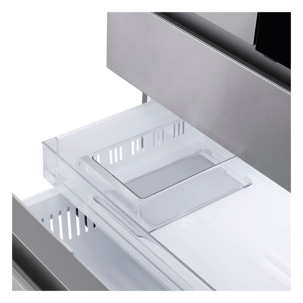 LG Standard-Depth InstaView MyColor 28.6-cu ft 4 -Door Smart Compatible French Door Refrigerator with Dual Ice Maker with Water and Ice Dispenser and Door within Door ( PrintProof Stainless Steel ) ENERGY STAR Certified