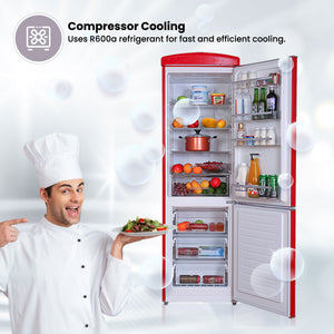 ConServ 10.7-cu ft Standard-Depth Bottom-Freezer Refrigerator Red )