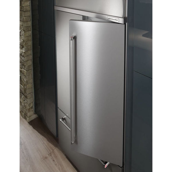 KitchenAid Standard-Depth 24.2-cu ft 3 -Door Built-In French Door Refrigerator with Ice Maker ( Stainless steel ) ENERGY STAR Certified