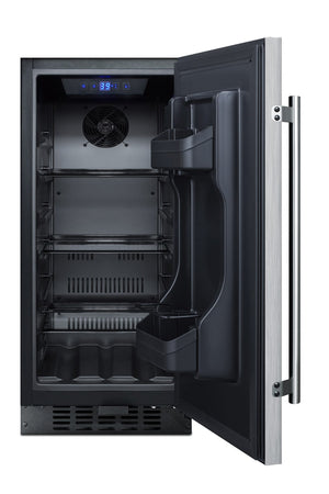 Summit Appliance 3-cu ft Built-In Mini Fridge ( Stainless steel door and black cabinet )