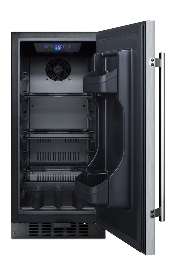 Summit Appliance 3-cu ft Built-In Mini Fridge ( Stainless steel door and black cabinet )