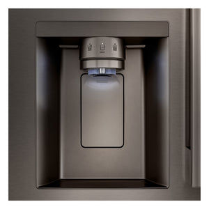 LG Standard-Depth 24.5-cu ft 3 -Door Smart Compatible French Door Refrigerator with Dual Ice Maker with Water and Ice Dispenser ( PrintProof Black Stainless Steel ) ENERGY STAR Certified