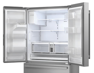 Sharp Standard-Depth 28.9-cu ft 3 -Door French Door Refrigerator with Ice Maker with Water and Ice Dispenser ( Stainless Steel ) ENERGY STAR Certified