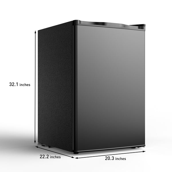 Euhomy 4.4-cu ft Built-In Mini Fridge with Freezer ( Black ) Garage Ready