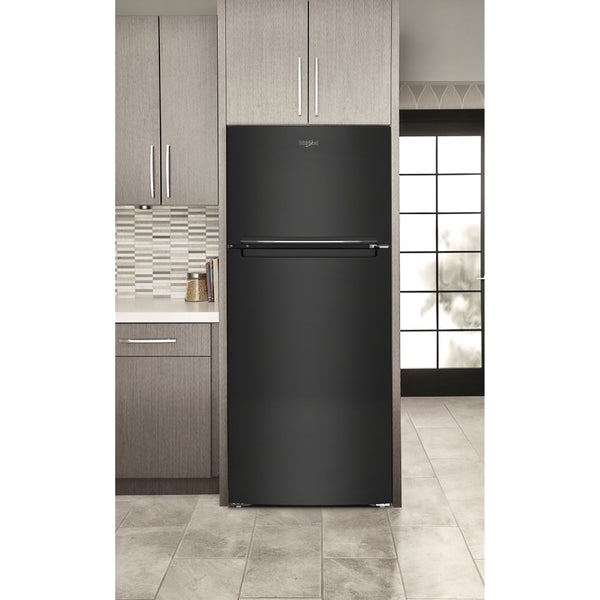 Whirlpool 16.3-cu ft Counter-Depth Top-Freezer Refrigerator ( Black )