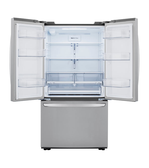 LG Standard-Depth Cooling Door+ 28.7-cu ft 3 -Door French Door Refrigerator with Ice Maker ( Stainless Steel ) ENERGY STAR Certified