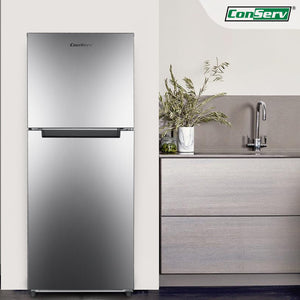 ConServ 10.1-cu ft Counter-Depth Top-Freezer Refrigerator ( Stainless Steel ) ENERGY STAR Certified