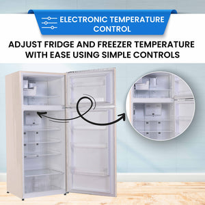 ConServ 18-cu ft Counter-Depth Top-Freezer Refrigerator with Ice Maker ( Cream )