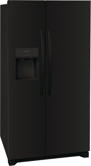 Frigidaire 25.6-cu ft Side-by-Side Refrigerator with Ice Maker ,Water and Ice Dispenser ( Black ) ENERGY STAR Certified